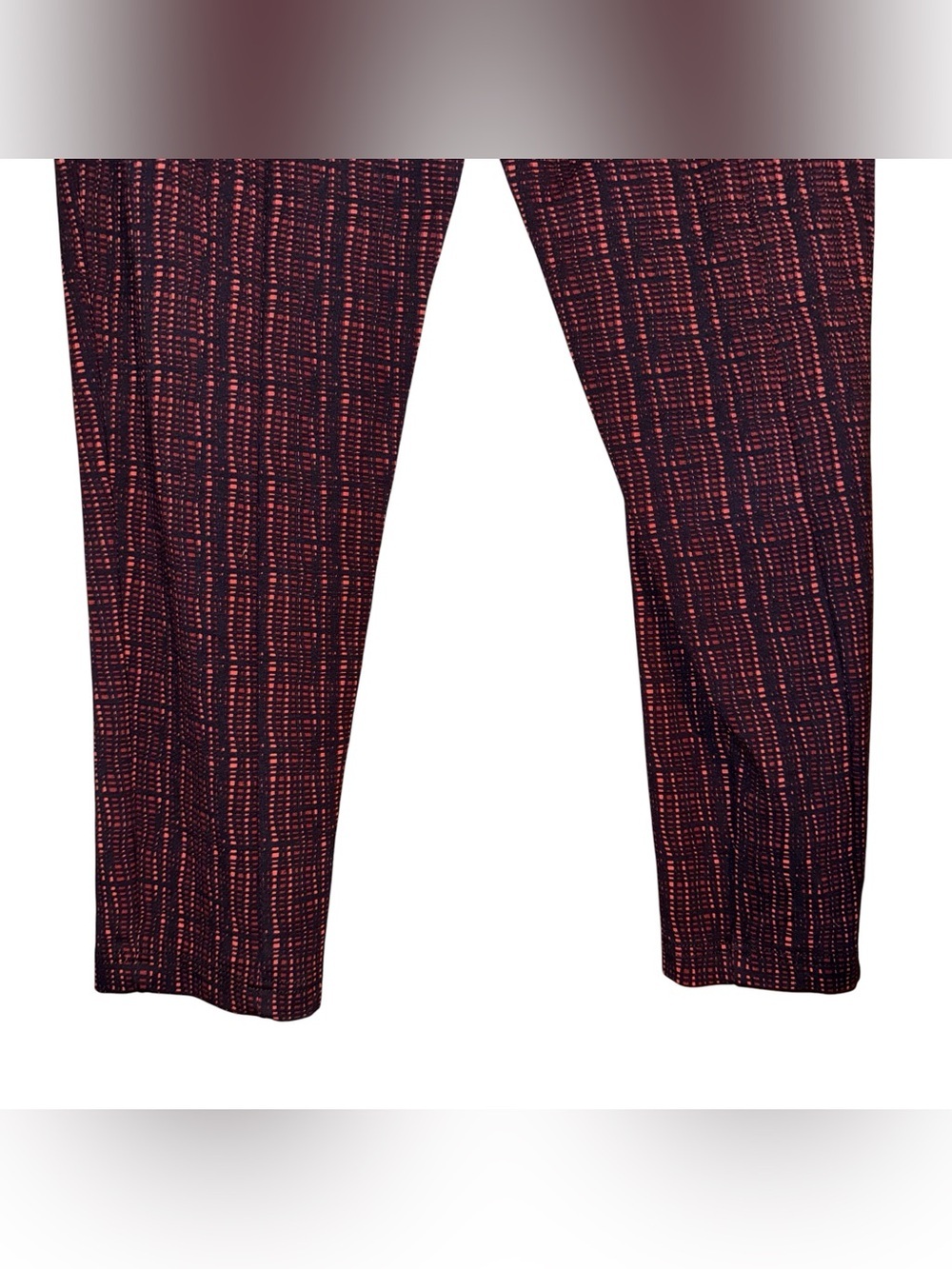 BETABRAND Journey 6 Pocket Skinny Dress Pants Neo Plaid Black Red Size LP - Picture 10 of 16